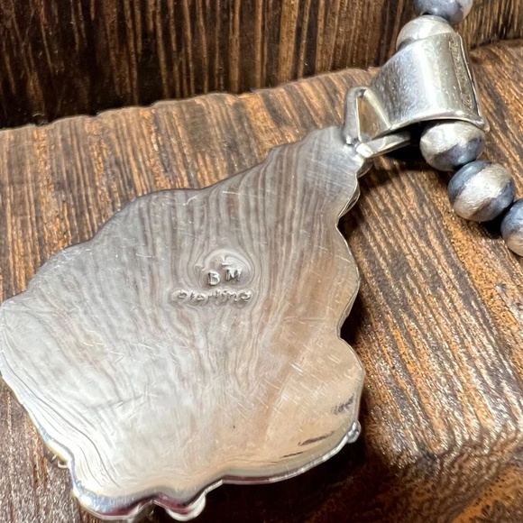 Native American Leaf Pendant by Darrell Morgan - Picture 2 of 4